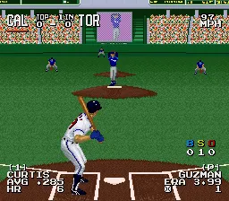 The Sporting News Baseball gameplay screenshot on SNES