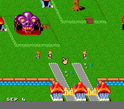 Theme Park gameplay screenshot on SNES