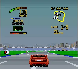 Top Gear 2 gameplay screenshot on SNES