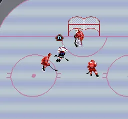 USA Ice Hockey gameplay screenshot on SNES