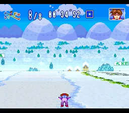 Waku Waku Ski Wonder Spur gameplay screenshot on SNES