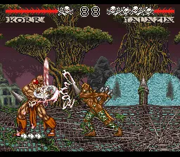 WeaponLord gameplay screenshot on SNES