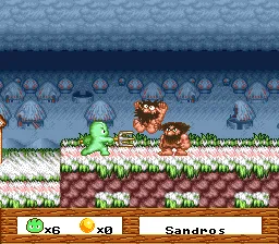 Whirlo gameplay screenshot on SNES