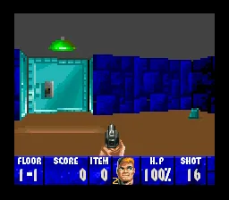 Wolfenstein 3D gameplay screenshot on SNES