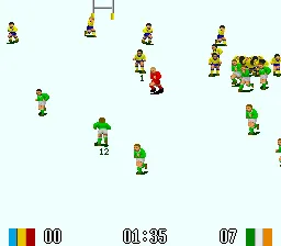 World Class Rugby gameplay screenshot on SNES