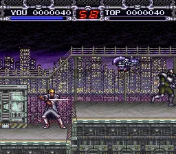 X-Kaliber 2097 gameplay screenshot on SNES