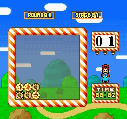 Yoshi's Cookie gameplay screenshot on SNES