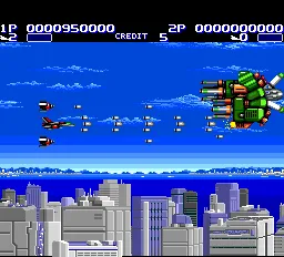 Aero Blasters gameplay screenshot on TurboGrafx-16