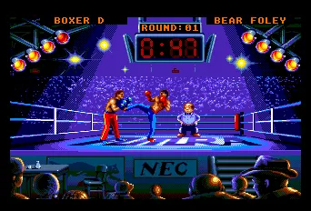 Andre Panza Kick Boxing gameplay screenshot on TurboGrafx-16