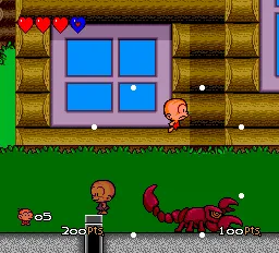 Bonk 3: Bonk's Big Adventure gameplay screenshot on TurboGrafx-16