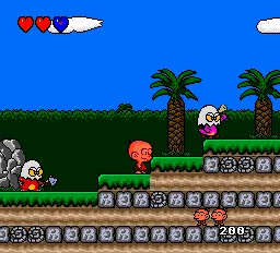 Bonk's Adventure gameplay screenshot on TurboGrafx-16