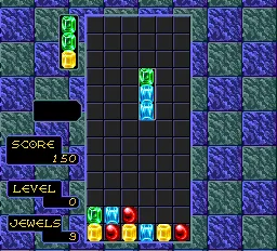 Columns gameplay screenshot on TurboGrafx-16