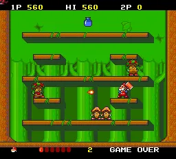 Don Doko Don gameplay screenshot on TurboGrafx-16