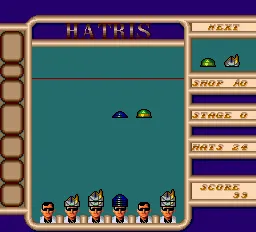Hatris gameplay screenshot on TurboGrafx-16