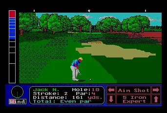 Jack Nicklaus' Turbo Golf gameplay screenshot on TurboGrafx-16