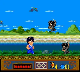 Jackie Chan's Action Kung Fu gameplay screenshot on TurboGrafx-16