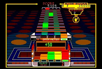Klax gameplay screenshot on TurboGrafx-16