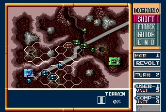 Military Madness gameplay screenshot on TurboGrafx-16