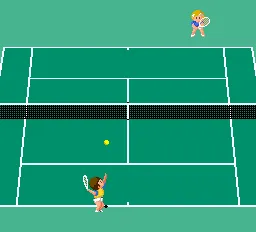 Pro Tennis: World Court gameplay screenshot on TurboGrafx-16