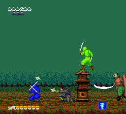 Shinobi gameplay screenshot on TurboGrafx-16