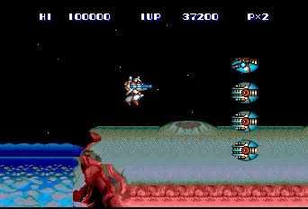 SideArms gameplay screenshot on TurboGrafx-16