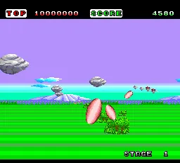 Space Harrier gameplay screenshot on TurboGrafx-16