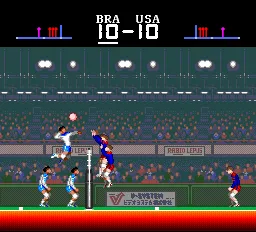 Super Volleyball gameplay screenshot on TurboGrafx-16