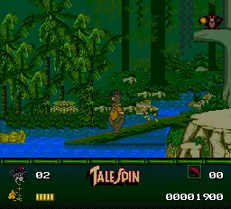 TaleSpin gameplay screenshot on TurboGrafx-16