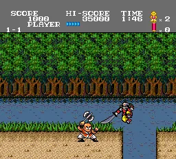 Tiger Road gameplay screenshot on TurboGrafx-16