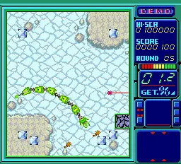Volfied gameplay screenshot on TurboGrafx-16