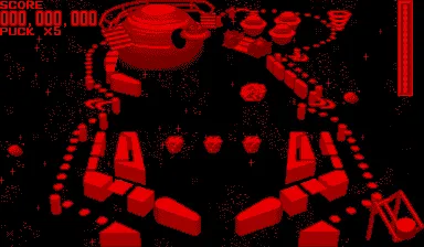 Galactic Pinball gameplay screenshot on Virtual Boy