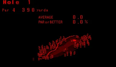 Golf gameplay screenshot on Virtual Boy
