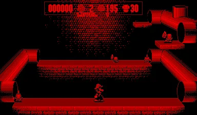 Mario Clash gameplay screenshot on Virtual Boy