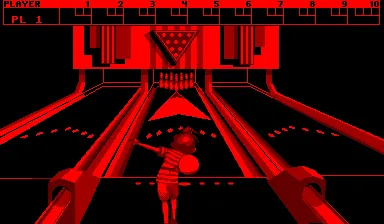 Nester's Funky Bowling gameplay screenshot on Virtual Boy
