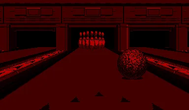 Virtual Bowling gameplay screenshot on Virtual Boy