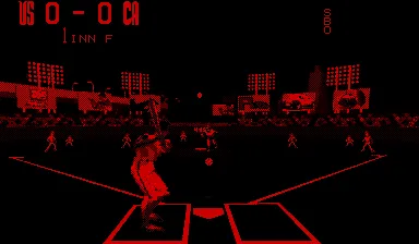 Virtual League Baseball gameplay screenshot on Virtual Boy