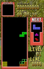 Tetris gameplay screenshot on WSC